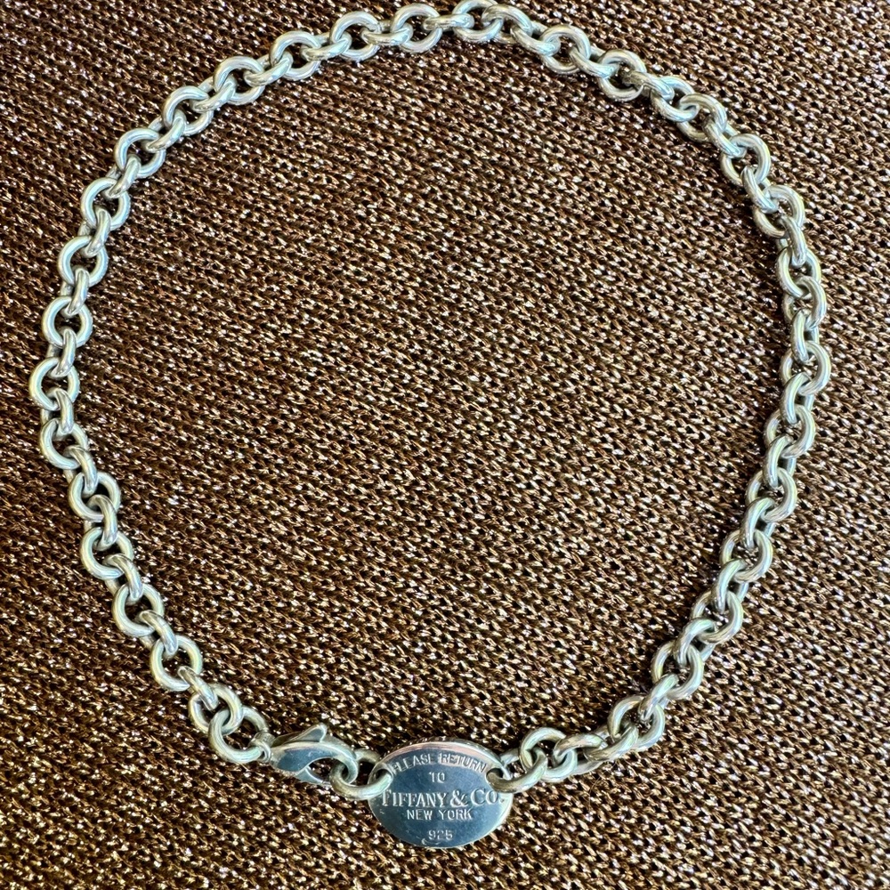 Sterling ‘Return to Tiffany’  Oval Tag Statement Necklace